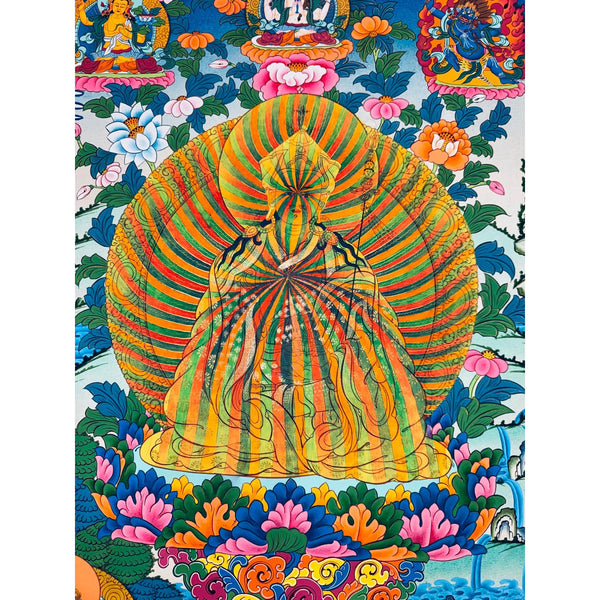 Guru Rinpoche Padmasambhava Rainbow Body Thangka - Art Of Tibet