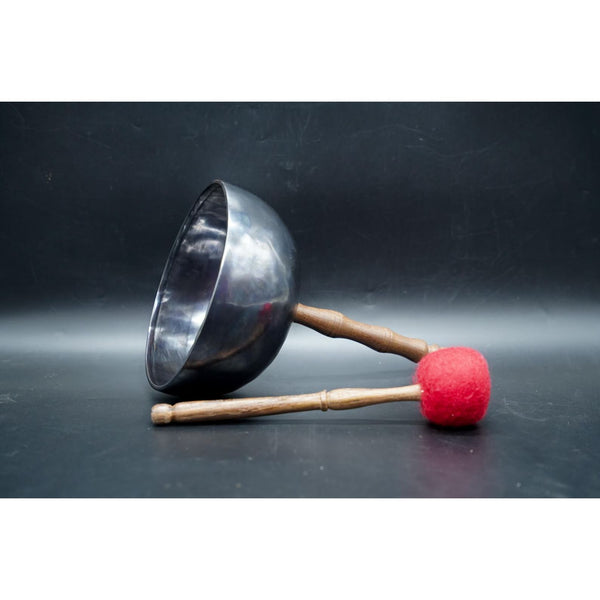 Manakamana Handle Black Etching Singing Bowl