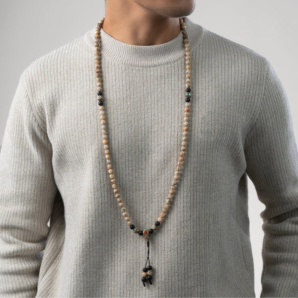 Jasper Determination Mala - Art Of Tibet
