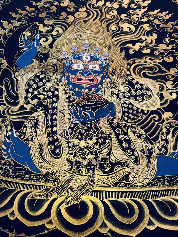 Kagyu Mahakala Bernagchen Thangka - Art Of Tibet