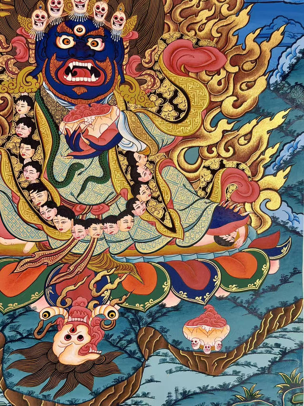 Kagyu Mahakala Bernagchen Thangka - Art Of Tibet
