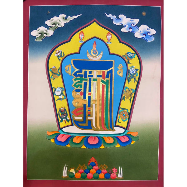 Kalachakra Alphabet Tibetan Thangka Painting - Art Of Tibet