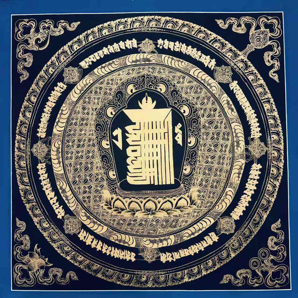 Kalachakra Alphabet Tibetan Thangka Painting - Art Of Tibet