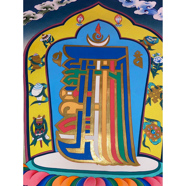 Kalachakra Alphabet Tibetan Thangka Painting - Art Of Tibet