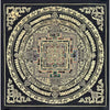 Kalachakra Mandala Black and Gold Thangka Painting - Art Of Tibet