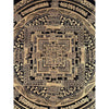 Kalachakra Mandala Black and Gold Thangka Painting - Art Of Tibet