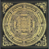 Kalachakra Mandala Black and Gold Thangka Painting - Art Of Tibet
