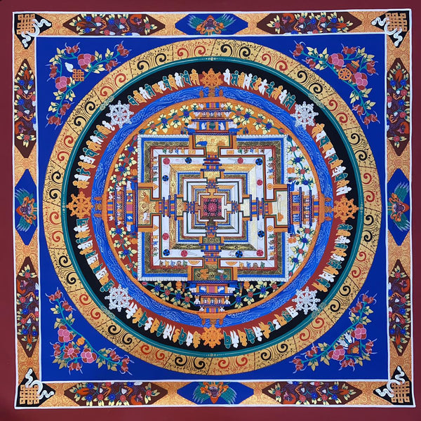 Kalachakra Mandala Large Tibetan Thangka Painting - Art Of Tibet