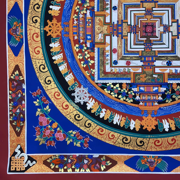 Kalachakra Mandala Large Tibetan Thangka Painting - Art Of Tibet