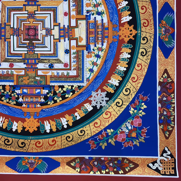 Kalachakra Mandala Large Tibetan Thangka Painting - Art Of Tibet