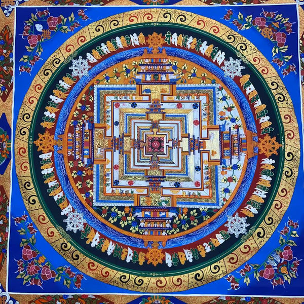 Kalachakra Mandala Large Tibetan Thangka Painting - Art Of Tibet