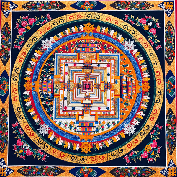 Kalachakra Mandala Large Tibetan Thangka Painting - Art Of Tibet