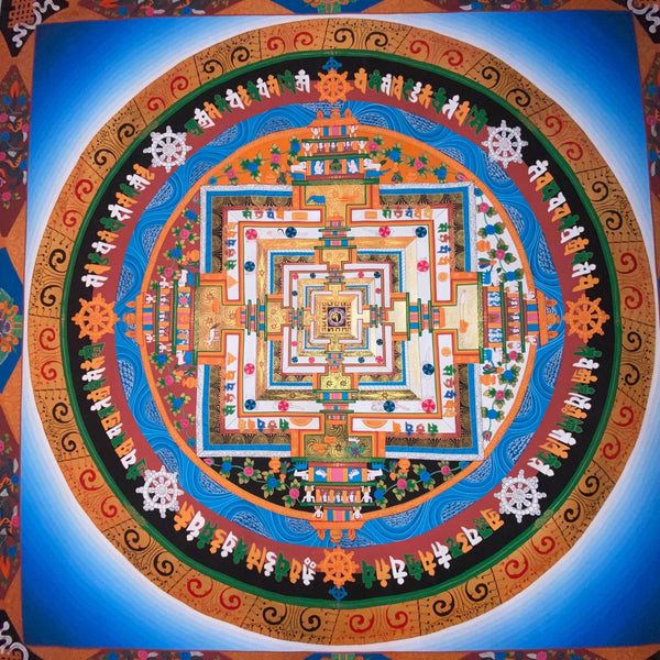Kalachakra Mandala Large Tibetan Thangka Painting - Art Of Tibet