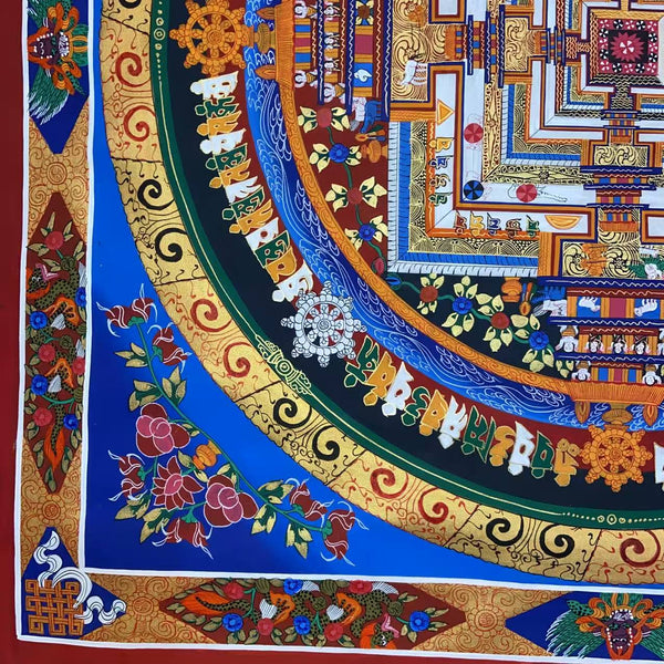 Kalachakra Mandala Large Tibetan Thangka Painting - Art Of Tibet