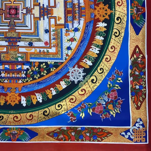 Kalachakra Mandala Large Tibetan Thangka Painting - Art Of Tibet