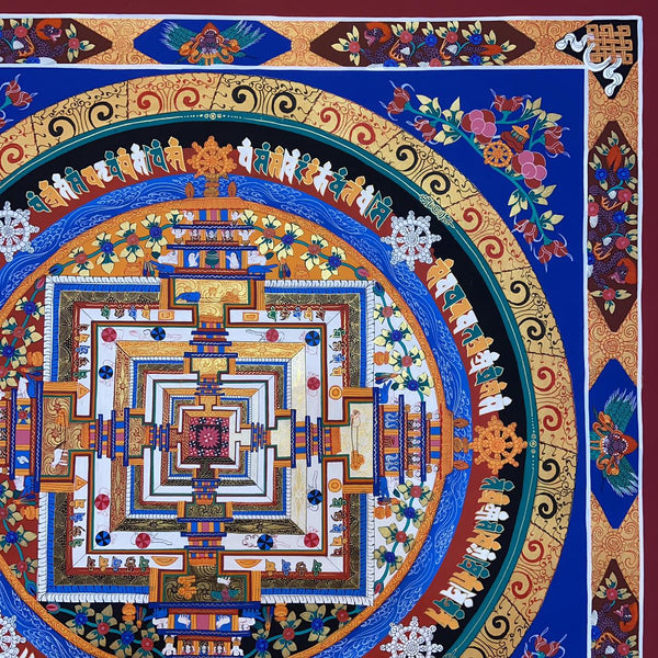 Kalachakra Mandala Large Tibetan Thangka Painting - Art Of Tibet