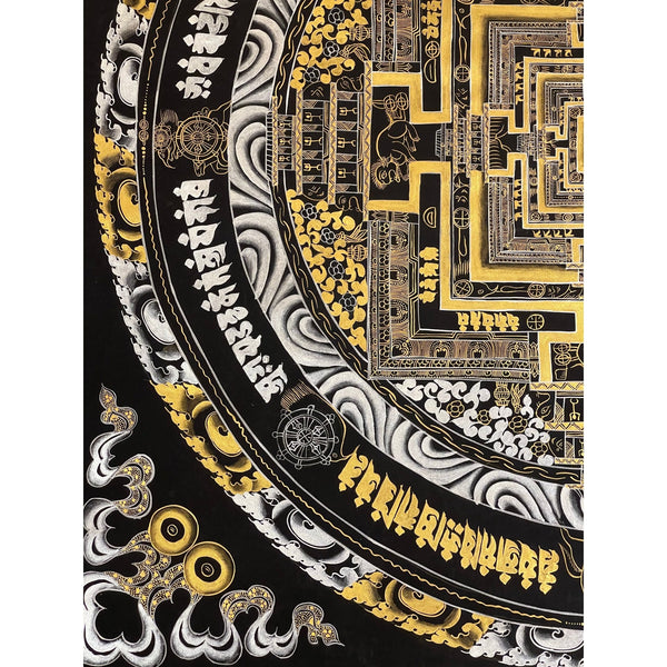 Kalachakra Mandala Large Tibetan Thangka Painting - Art Of Tibet