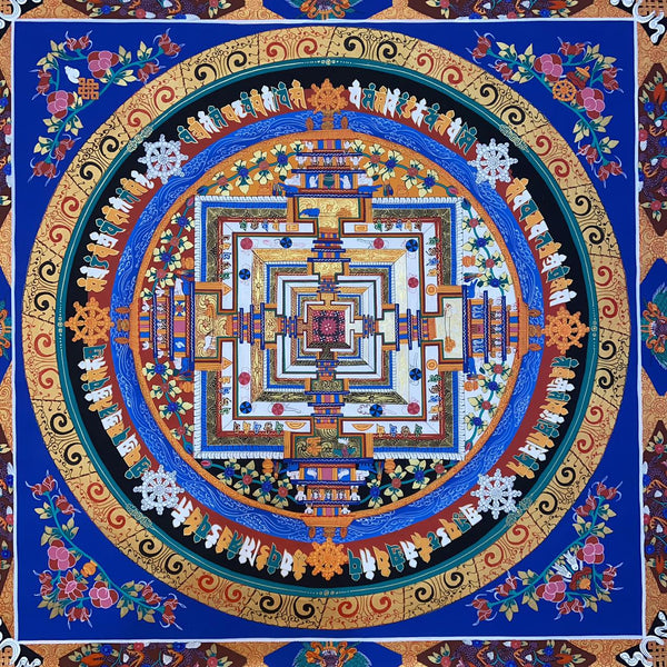 Kalachakra Mandala Large Tibetan Thangka Painting - Art Of Tibet