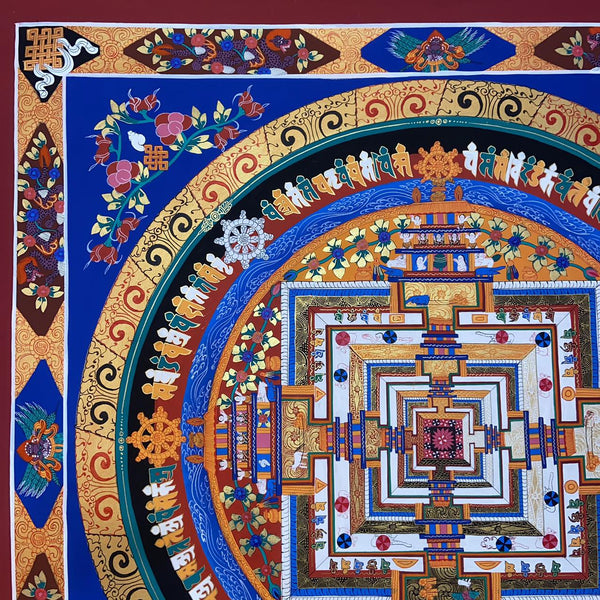 Kalachakra Mandala Large Tibetan Thangka Painting - Art Of Tibet