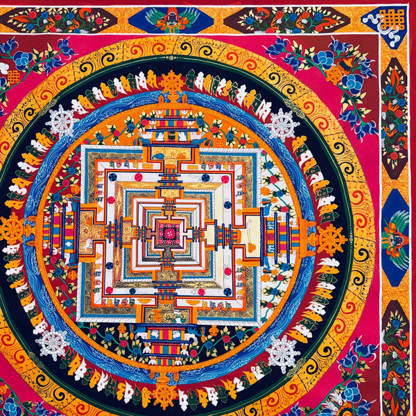 Kalachakra Mandala Large Tibetan Thangka Painting - Art Of Tibet