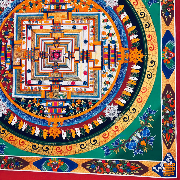 Kalachakra Mandala Large Tibetan Thangka Painting - Art Of Tibet