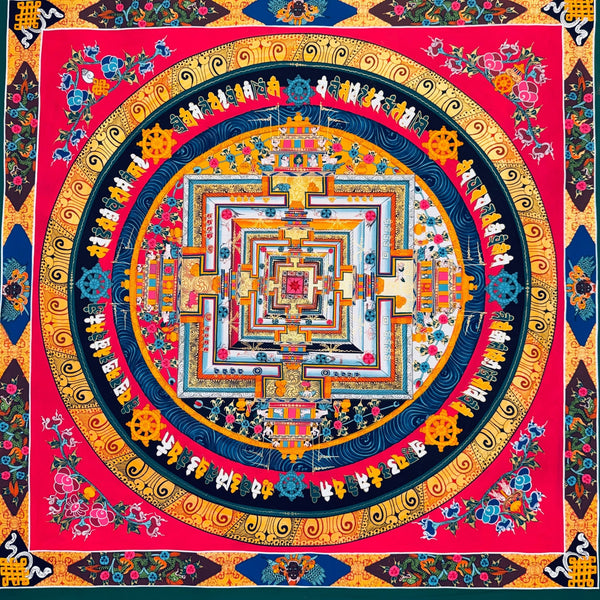 Kalachakra Mandala Tibetan Thangka Painting - Art Of Tibet