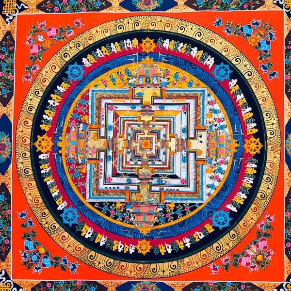 Kalachakra Mandala Tibetan Thangka Painting - Art Of Tibet