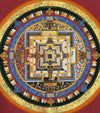 Kalachakra Mandala Tibetan Thangka Painting - Silk Framed - Art Of Tibet