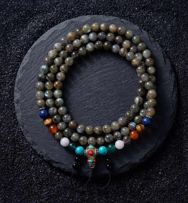 Labradorite Stone Of Transformation Mala - Art Of Tibet