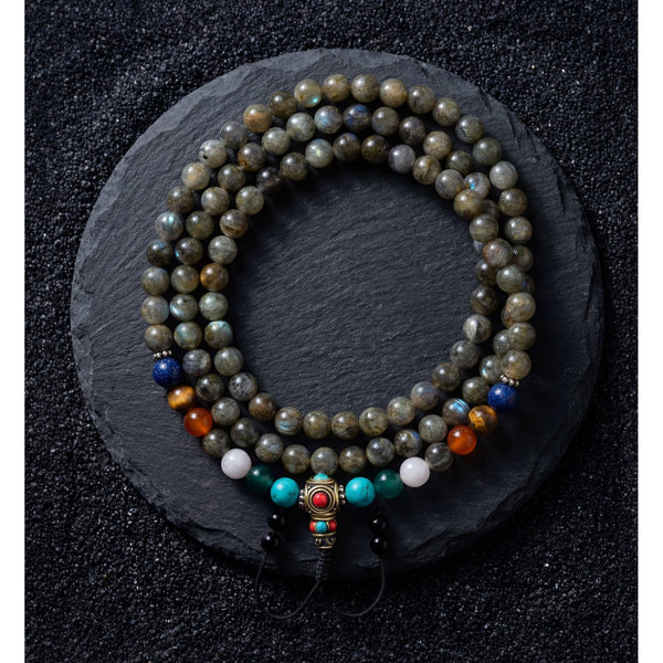 Labradorite Stone Of Transformation Mala - Art Of Tibet