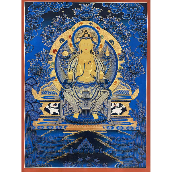 Maitreya Buddha Thangka - Art Of Tibet