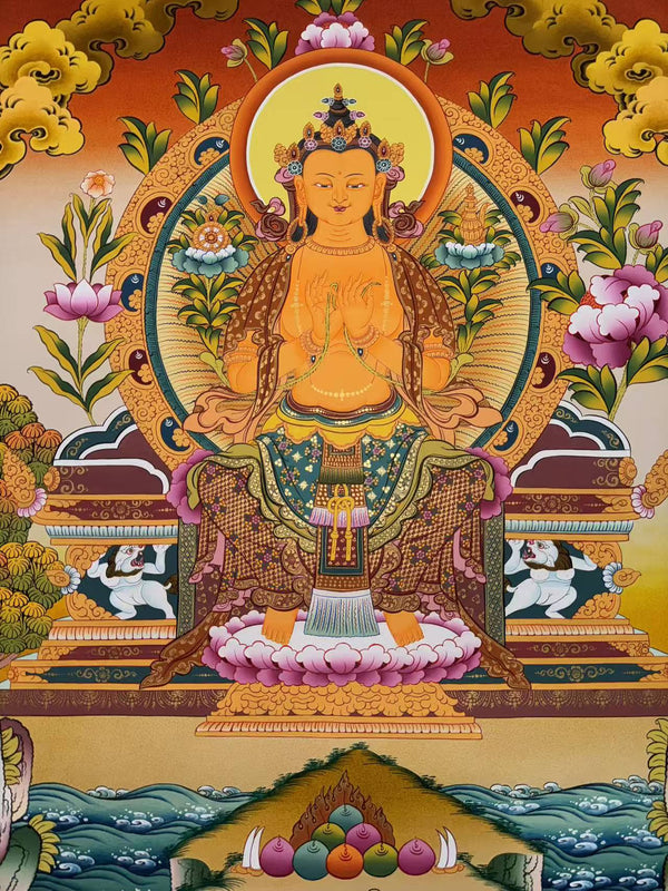 Maitreya Buddha Thangka - Art Of Tibet