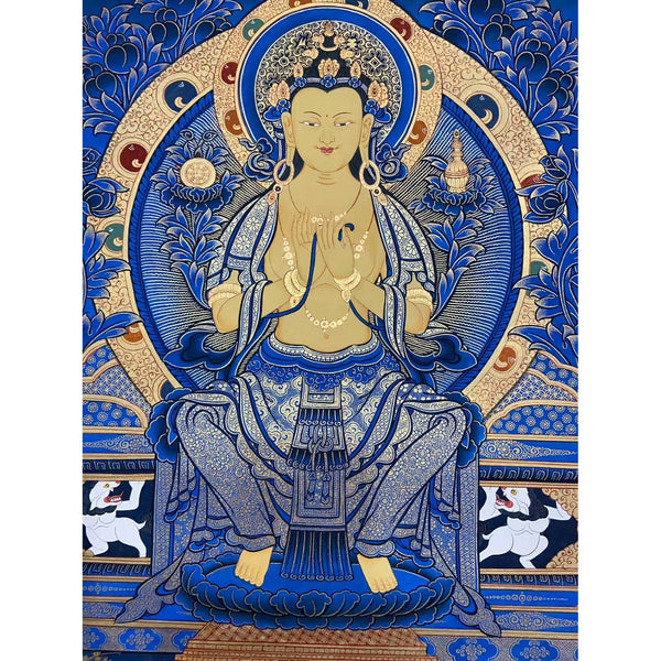 Maitreya Buddha Thangka - Art Of Tibet