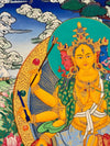 Marichi: Goddess of Dawn Pulled by a Chariot of Seven Pigs Thangka - Art Of Tibet