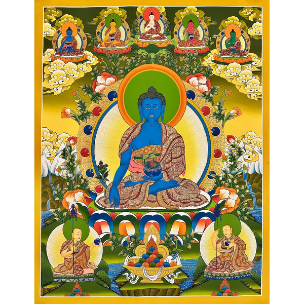 Medicine Buddha Large Thangka - Art Of Tibet