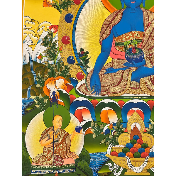 Medicine Buddha Large Thangka - Art Of Tibet