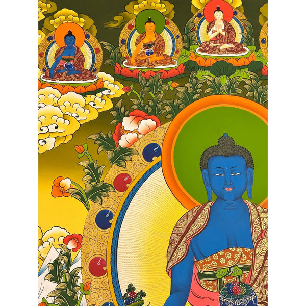 Medicine Buddha Large Thangka - Art Of Tibet