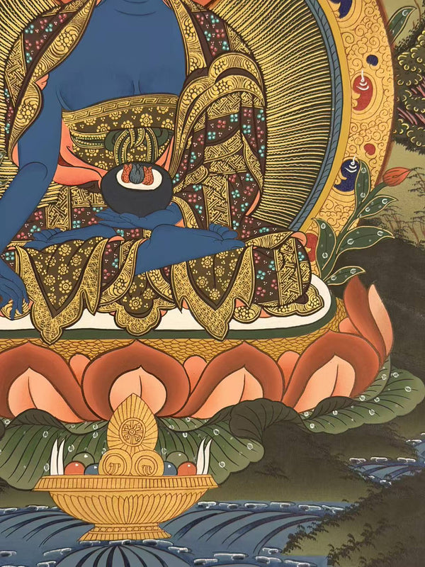 Medicine Buddha Thangka - Art Of Tibet
