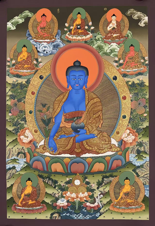 Medicine Buddha Thangka - Art Of Tibet