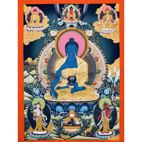 Medicine Buddha Thangka - Art Of Tibet