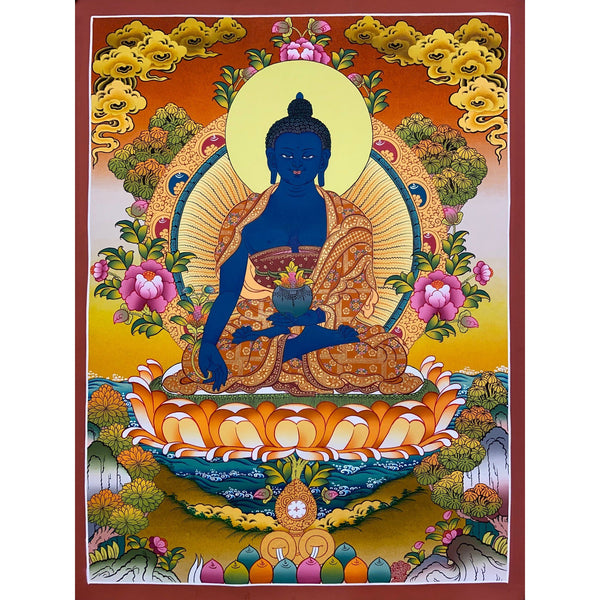 Medicine Buddha Thangka - Art Of Tibet