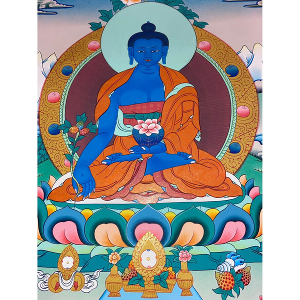Medicine Buddha Thangka - Art Of Tibet