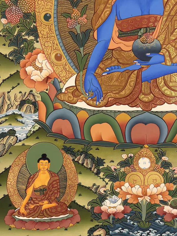 Medicine Buddha Thangka - Art Of Tibet