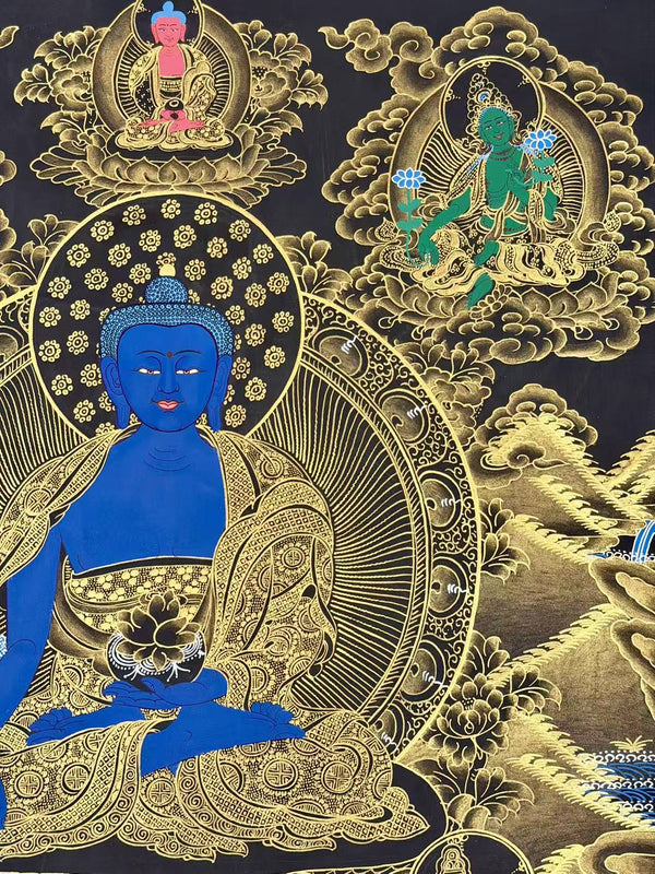 Medicine Buddha Thangka - Art Of Tibet