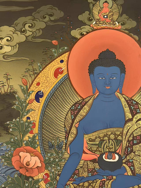 Medicine Buddha Thangka - Art Of Tibet