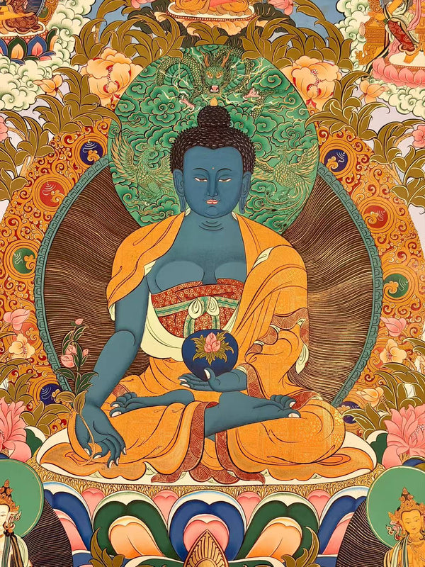 Medicine Buddha Thangka - Art Of Tibet
