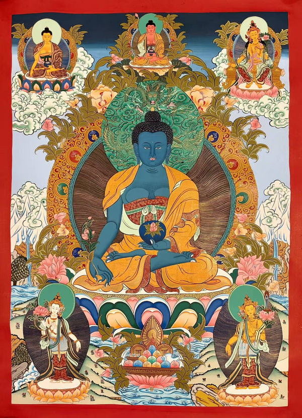 Medicine Buddha Thangka - Art Of Tibet