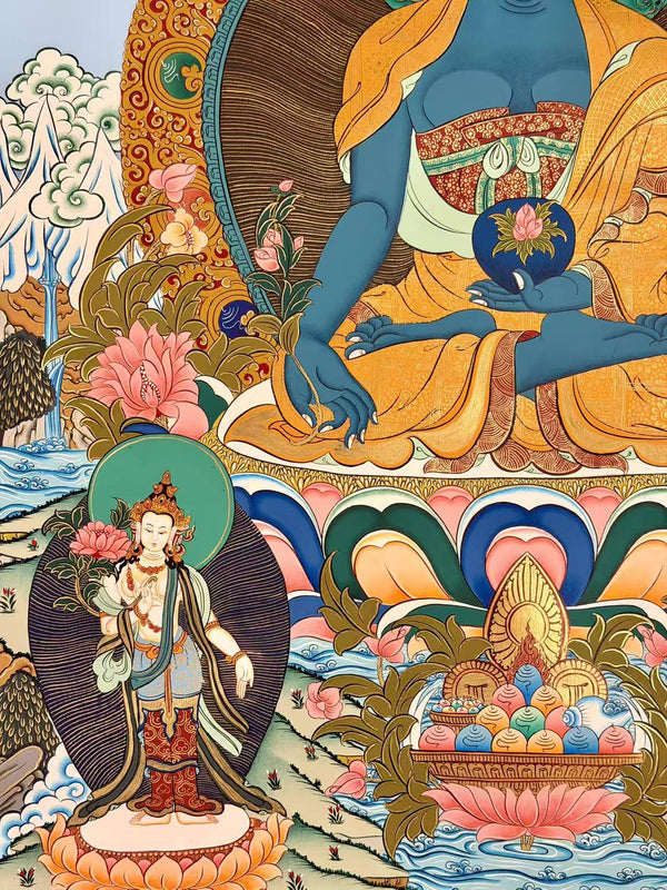 Medicine Buddha Thangka - Art Of Tibet