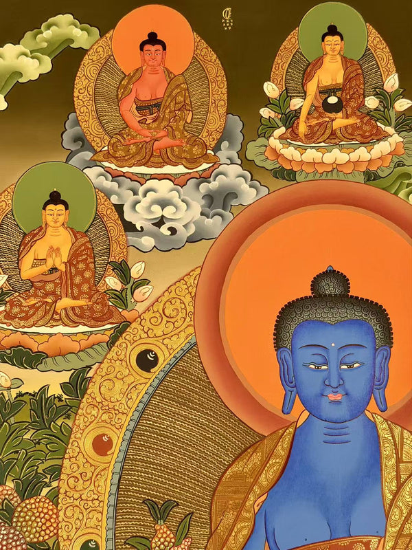 Medicine Buddha Thangka - Art Of Tibet