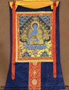 Medicine Buddha Thangka - Silk Framed - Art Of Tibet
